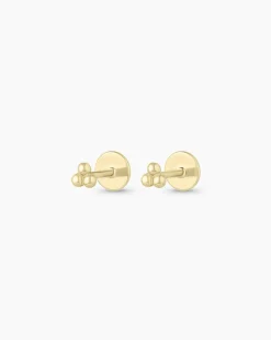 gorjana 14k Gold Trio Flat Back Studs 14k Solid Gold Sale