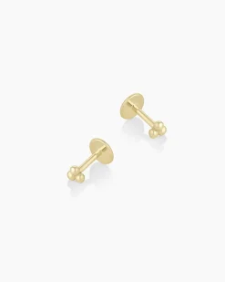 gorjana 14k Gold Trio Flat Back Studs 14k Solid Gold Sale