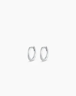 gorjana 14k White Gold Classic Huggies 14k Solid White Gold Best