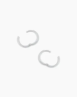 gorjana 14k White Gold Classic Huggies 14k Solid White Gold Best