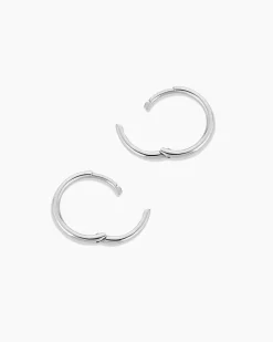 gorjana 14k White Gold Classic Huggies 14k Solid White Gold Best