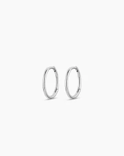 gorjana 14k White Gold Classic Huggies 14k Solid White Gold Best
