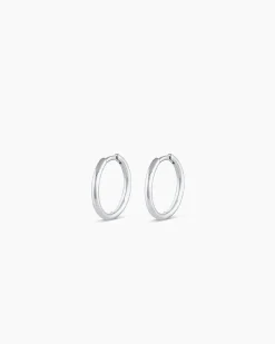 gorjana 14k White Gold Classic Huggies 14k Solid White Gold Best