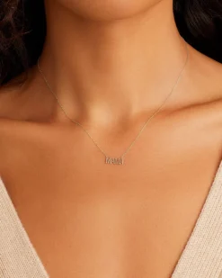 gorjana 14k White Gold Mama Necklace 14k Solid White Gold Best