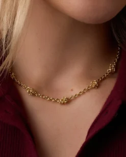 gorjana Knotty Necklace 18k Gold Plated Outlet