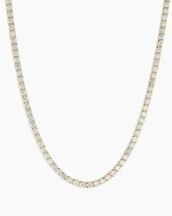gorjana Lab Grown Diamond Chain Necklace 14k Solid Gold Fashion