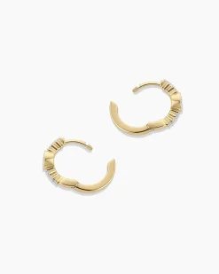 gorjana Lab Grown Diamond Circle Huggies 14k Solid Gold Clearance
