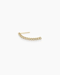 gorjana Lab Grown Diamond Classic Tennis Drop Single Earring 14k Solid Gold Best