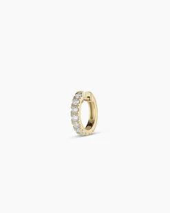 gorjana Lab Grown Diamond Eternity Single Huggie 14k Solid Gold Best