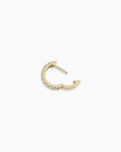 gorjana Lab Grown Diamond Eternity Single Huggie 14k Solid Gold Best