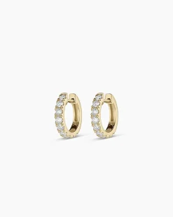 gorjana Lab Grown Diamond Eternity Huggies 14k Solid Gold Hot