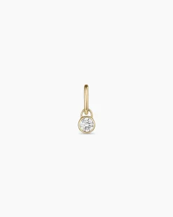 gorjana Lab Grown Diamond Halo Charm 14k Solid Gold Sale