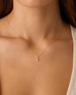 gorjana Lab Grown Diamond Halo Charm 14k Solid Gold Sale