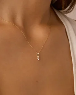 gorjana Lab Grown Diamond Halo Charm 14k Solid Gold Sale