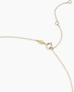 gorjana Lab Grown Diamond Halo Necklace 14k Solid Gold Outlet