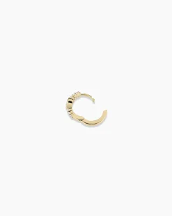 gorjana Lab Grown Diamond Heart Single Huggie 14k Solid Gold Clearance