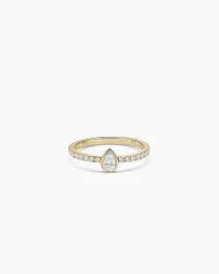 gorjana Lab Grown Diamond Pear Eternity Ring 14k Solid Gold Outlet