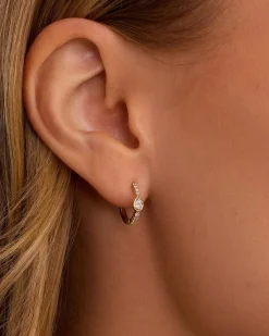 gorjana Lab Grown Diamond Pear Huggies 14k Solid Gold Best