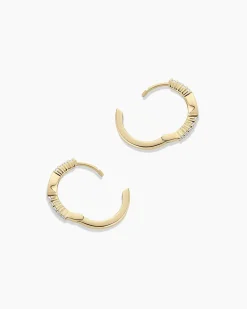 gorjana Lab Grown Diamond Pear Huggies 14k Solid Gold Best