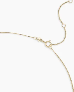 gorjana Lab Grown Diamond Pear Row Necklace 14k Solid Gold Online