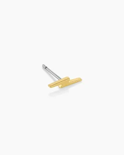 gorjana Lightning Single Stud 18k Gold Plated Hot