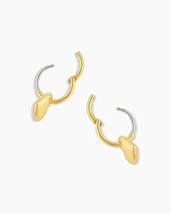 gorjana Lou Heart Huggies 18k Gold Plated Outlet