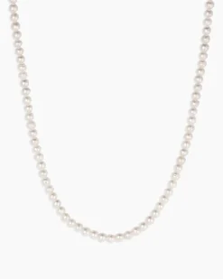 gorjana Lou Pearl Necklace 18k Gold Plated Discount