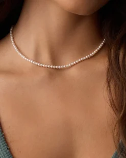 gorjana Lou Pearl Necklace 18k Gold Plated Discount