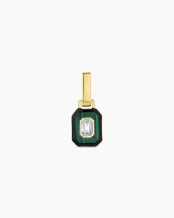 gorjana Malachite Tag Charm 18k Gold Plated Sale