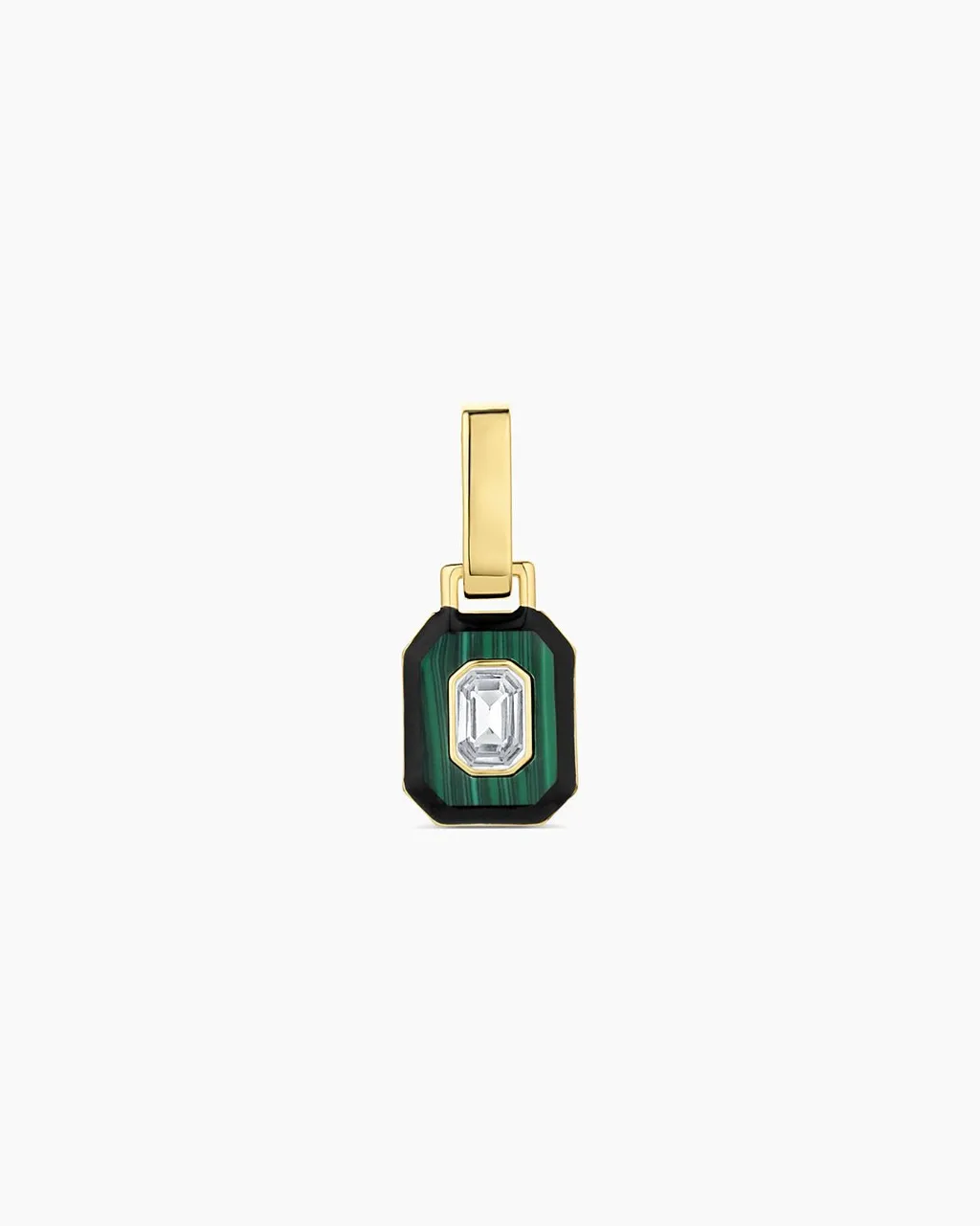 gorjana Malachite Tag Charm 18k Gold Plated Sale