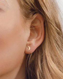gorjana Moon Single Stud 18k Gold Plated Sale
