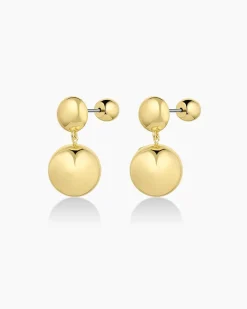 gorjana Newport Drop Earrings 18k Gold Plated Clearance