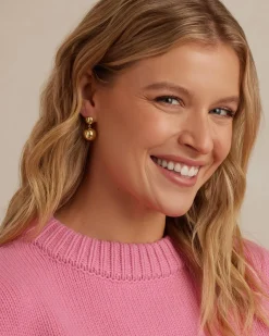 gorjana Newport Drop Earrings 18k Gold Plated Clearance