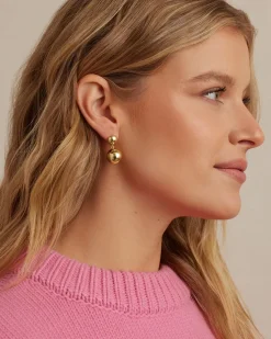 gorjana Newport Drop Earrings 18k Gold Plated Clearance
