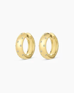 gorjana Noel Shimmer Hoops 18k Gold Plated Best