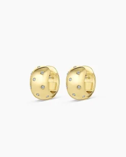 gorjana Noel Shimmer Huggies 18k Gold Plated Fashion