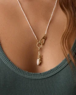 gorjana Ocean Cluster Parker Charm 18k Gold Plated, Shell Sale