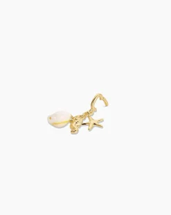 gorjana Ocean Cluster Parker Charm 18k Gold Plated, Shell Sale