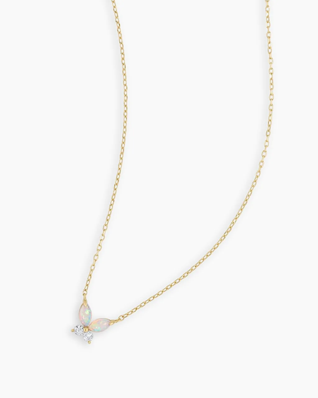 gorjana Opal Butterfly Necklace 14k Solid Gold New