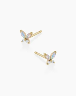gorjana Opal Butterfly Studs 14k Solid Gold Online