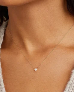 gorjana Opal Heart Necklace 14k Solid Gold Online