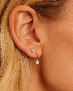 gorjana Opal Oval Huggies 14k Solid Gold Outlet