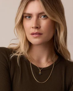 gorjana Padlock Parker Charm Necklace Clearance