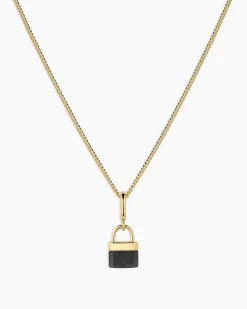 gorjana Padlock Parker Charm Necklace Clearance
