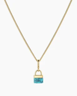 gorjana Padlock Parker Charm Necklace Clearance