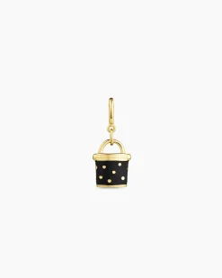 gorjana Padlock Stud Parker Charm 18k Gold Plated Best