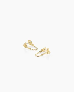 gorjana Palm Chain Huggies 18k Gold Plated Discount