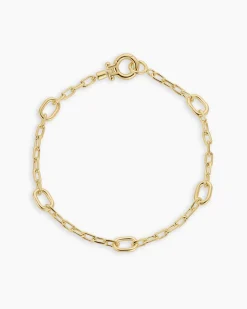 gorjana Parker Charm Link Bracelet 18k Gold Plated Hot