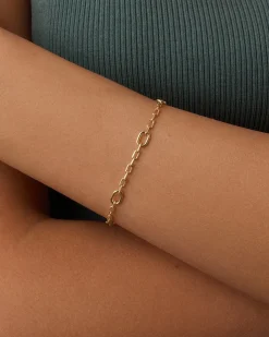 gorjana Parker Charm Link Bracelet 18k Gold Plated Hot