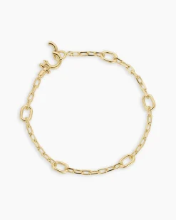 gorjana Parker Charm Link Bracelet 18k Gold Plated Hot